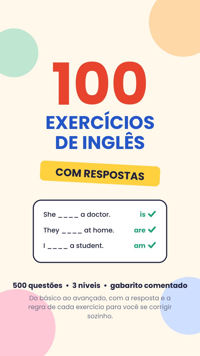Capa: 100 exercícios de inglês