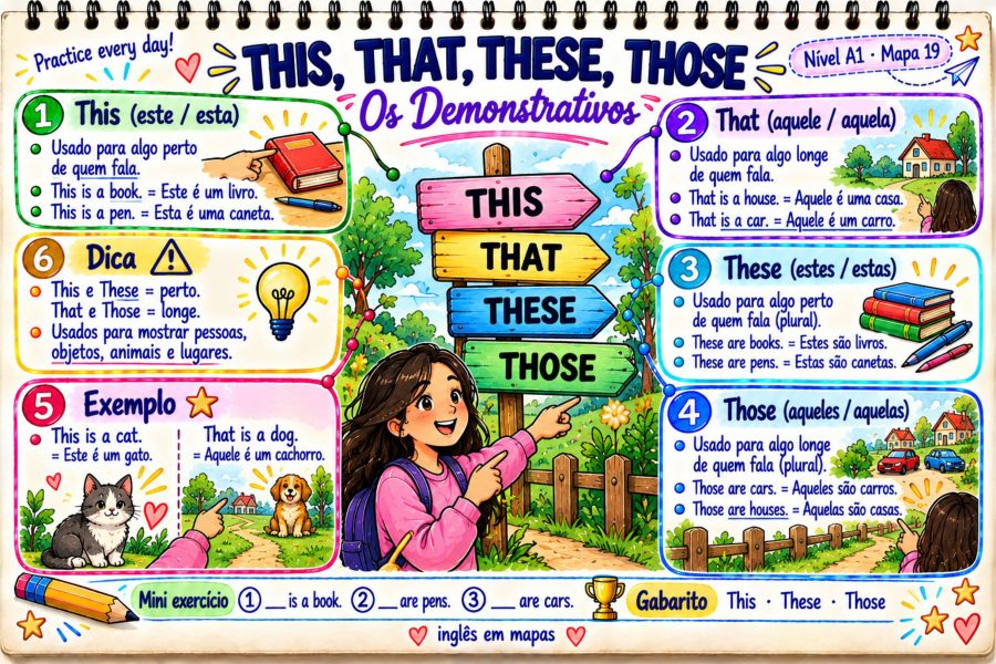 Mapa mental: This, That, These, Those